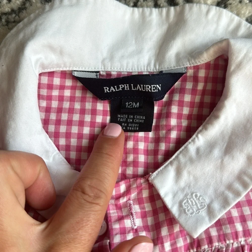 Ralph Lauren embroidered top size 12 months